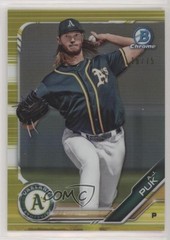 2019 Bowman Chrome Prospects Yellow Refractor 16/75 AJ Puk #BCP-17 s3g