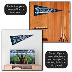 Seattle Mariners MLB 12 in X 30 in Pennant