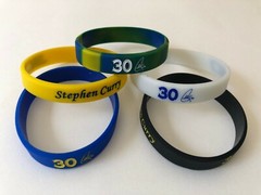 Stephen Curry Golden yellow,blue,black,white Silicone Wristband Bracelet