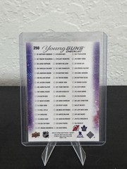 2023 UPPER DECK YOUNG GUNS CHECKLIST LUKE HUGHES MATTHEW KNIES OUTBURST SILVER