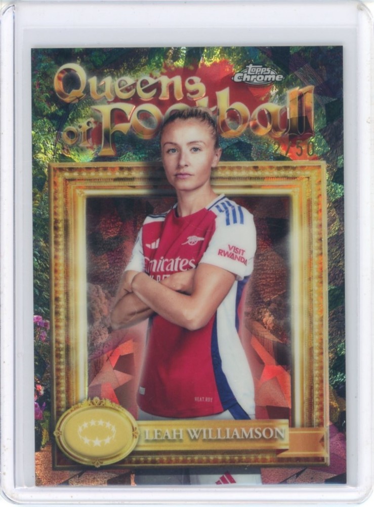 2024-25 TOPPS CHROME UEFA WOMEN&rsquo;S SAPPHIRE GOLD QUEENS LEAH WILLIAMSON 22/50