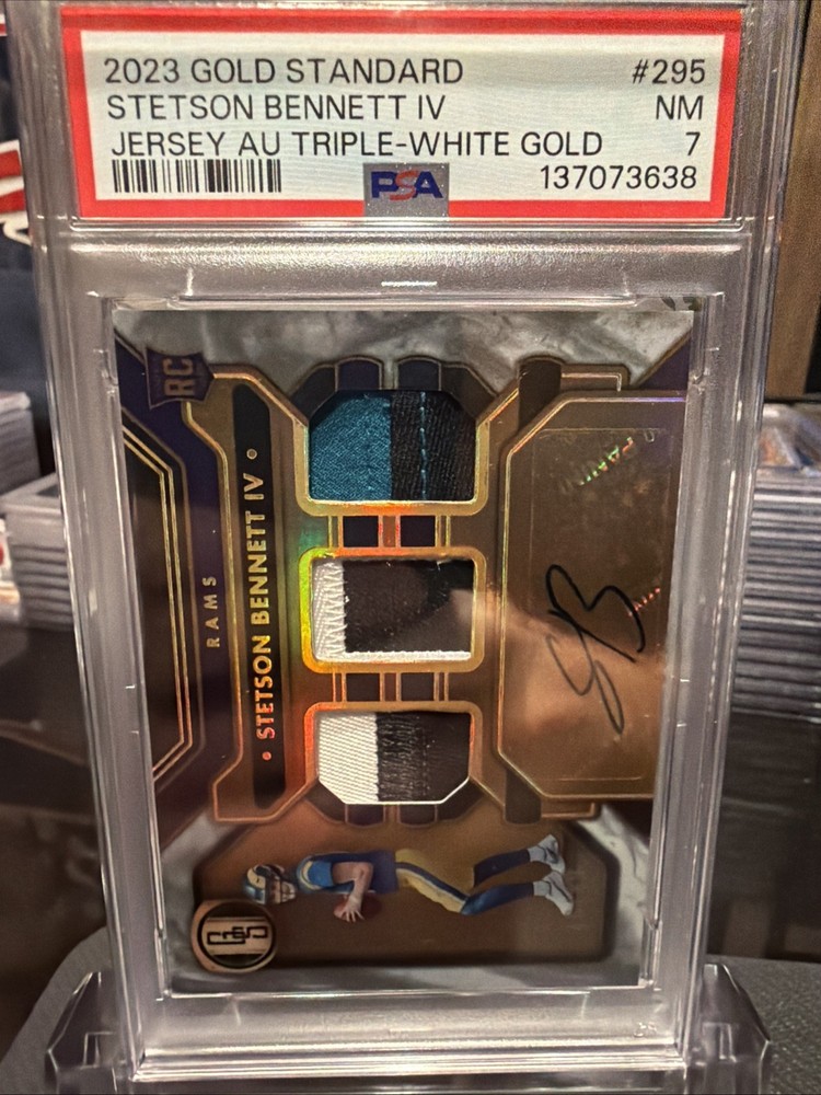 #295 Stetson Bennett IV 2023 Panini Gold Standard Auto #/49 Rams