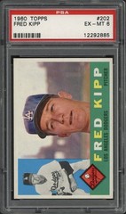 1960 Topps Fred Kipp #202 PSA 6 EX-MT Los Angeles Dodgers