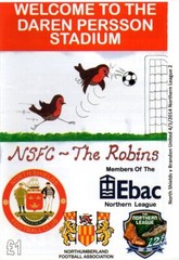 2013/14 NORTH SHIELDS (CHAMPIONS) v BRANDON NORTHERN LEAGUE 04.01.14 NEAR MINT