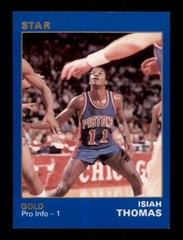 1990-91 STAR GOLD /1500 ISIAH THOMAS #32 PRO INFO 1 DETROIT PISTONS HOF
