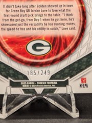 2025 Panini Phoenix Football Matthew Golden #13 Paragon Red Parallel RC Packers