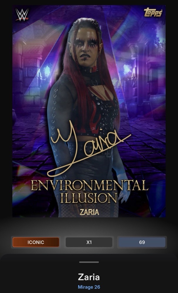 Zaria – Purple Environmental Illusion Signature Iconic Slam WWE Mirage 26