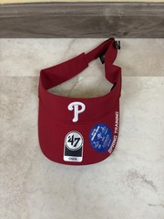 Philadelphia Phillies 47 Brand Spring Training OSFA MLB Red White Visor Hat NWT