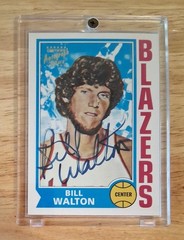 Bill Walton 1996 Topps NBA All-Stars Certified Auto Issue 1974 Reprint #47