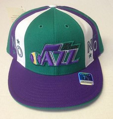 NBA New Orleans Jazz Reebok Hardwood Classics Vintage Fitted Cap Hat 100% Wool