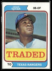 1974 Topps #538T Cesar Tovar Traded
