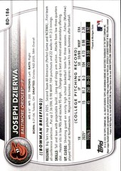 2025 Bowman Joseph Dzierwa 1st Bowman Baltimore Orioles #BD-186 4 Card Lot