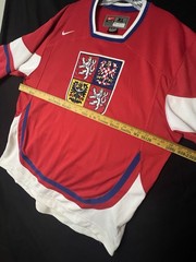Vintage IIHF Czech Republic National Nike Ice Hockey Jersey Mens XL Red White