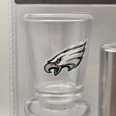 Pro Specialties Group Philadelphia Eagles Flask And Shot Glass Set