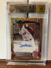 Sadbiel Delzine 2025 1st Bowman Chrome Gold Shimmer Auto BGS 9.5 / 10 auto
