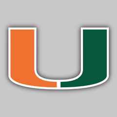 University of Miami Vinyl Sticker/Decal – NCAA – College Football – Hurricanes