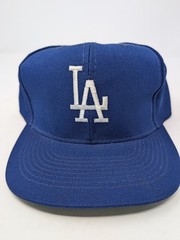 Vintage Los Angeles Dodgers American Needle SnapBack Hat Cap Blue Plain Logo MLB