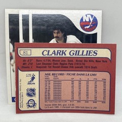 1985-86 O-Pee-Chee #81 CLARK GILLIES – New York Islanders – HOF