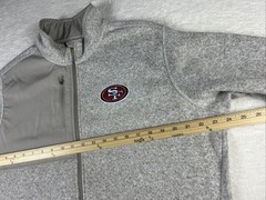 Antigua San Francisco 49ers NFL Football Mens Full Zip Gray Fleece Jacket Large