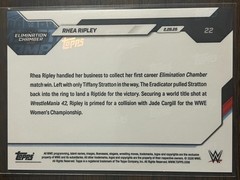 2026 Topps Now WWE #22 Rhea Ripley Elimination Chamber ORANGE 05/25