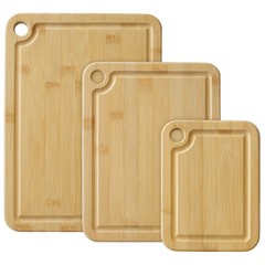 Totally Bamboo Cutting Boards Small, Medium, Large, with Juice Grooves