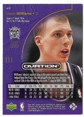 2000-01 Upper Deck Ovation Basketball Jason Williams Card #47 Sacramento Kings