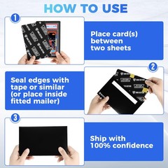Ding Defend 4×6 Black Trading Card Shipping Protector 110 Pack – Sports Card …