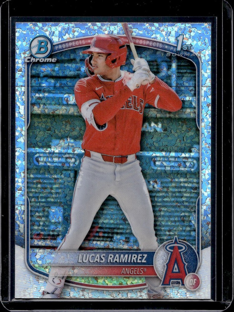 2025 Bowman Lucas Ramirez Chrome 1st Mini Diamond Refractor Angels BCP-135