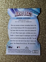 2024 Topps Finest Arrivals Junior Caminero Rookie Die-Cut /125 Refractor RC MINT