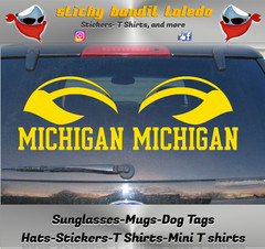 U of M Michigan Wolverines 6 inch window vinyl decal sticker