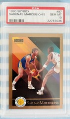 1990-91 Skybox – Sarunas Marciulionis #97 Rookie Card (RC) PSA 10 Warriors