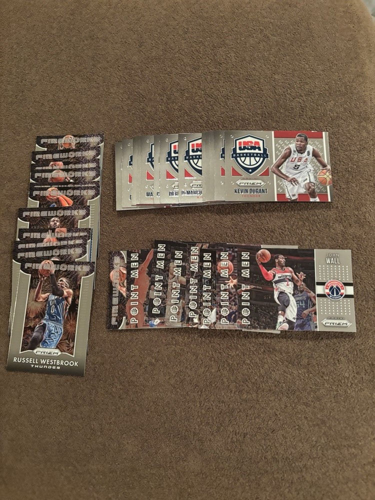 33 Card 2015-16 Prizm Insert Lot (USA,Point Men,Fireworks)