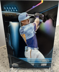 2026 Topps Chrome Black Jordan Beck Blue Refractor RC /150 Rockies