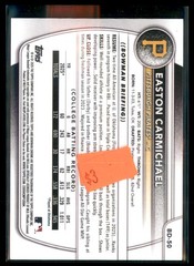 2025 Bowman Draft Paper 1st Easton Carmichael Pirates BD-50 5 card lot