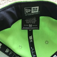 Seattle Seahawks Blackout Logo New Era 9Fifty Adjustable Cap Hat