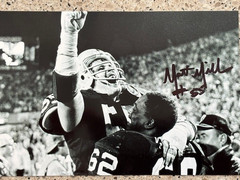 MATT MILLEN SIGNED OAKLAND RAIDERS SUPER BOWL XV CHAMPS ROOKIE YEAR PHOTO #1