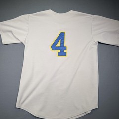 Seattle Pilots Jersey Mens XL Gray Blue Yellow Baseball Button Front Teamwork 4