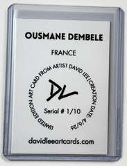 Ousmane Dembele Limited Edition Artist Signed « France » Trading Card 1/10