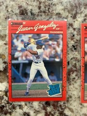 1990 DONRUSS MLB BASEBALL RATED ROOKIE CARD TEXAS RANGERS JUAN GONZALEZ #33