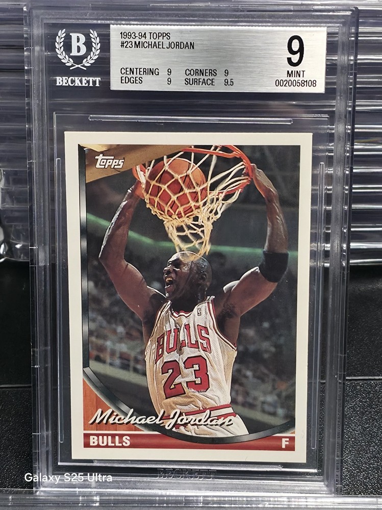 1993-94 Topps #23 Michael Jordan Error Card BGS 9 Mint Chicago Bulls HOF&rsquo;R!!