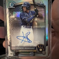 2025 Bowman – Chrome Prospect Autographs Yophery Rodriguez Ref- /499 (AU, RC)