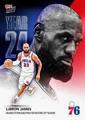 LeBron James Philadelphia 76ers 2026-27 NBA Topps NOW Card OS03 Presale