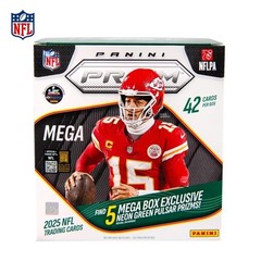 NFL 2025 Panini Prizim Football Sealed Mega Box | 6 Packs