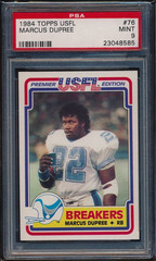 1984 Topps USFL #76 Marcus Dupree ROOKIE Card PSA 9 « The Best That Never Was »