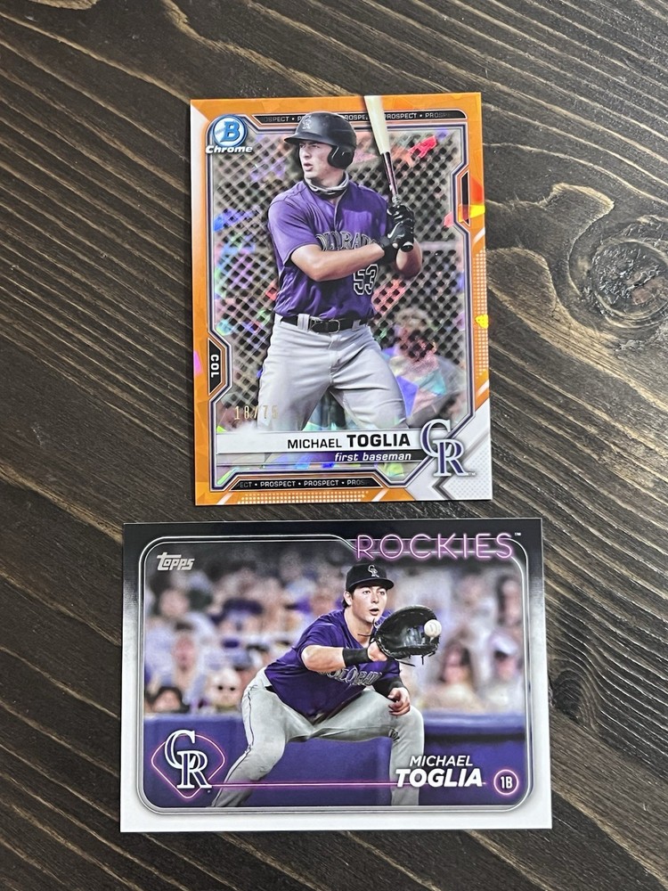 Michael Toglia 2021 Bowman Chrome Sapphire Edition Orange Sapphire /75 #BCP-137