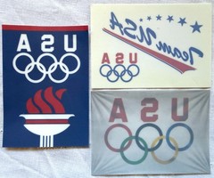 Vintage Olympic Pins, Medallions, Coins, Bag Tag from Many Years and Countries