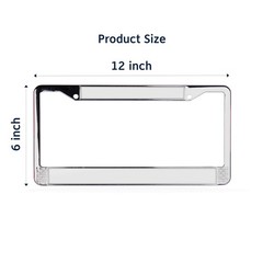 Los Angeles Dodgers MLB 3D Polyurethane 2-Hole Chrome Metal License Plate Frame