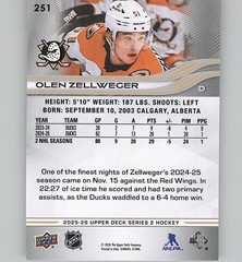 2025-26 Upper Deck #251 Olen Zellweger