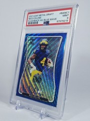 2021 Leaf Nico Collins Rookie Flashback Blue Wave Auto Numbered 20/20 PSA 9 Mint