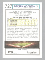 Darren Woodson 1992 Topps Gold #727 RC